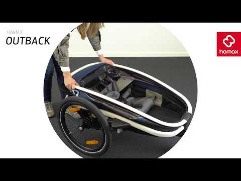 Hamax Outback bicycle trailer with reclining function for better sleeping comfort