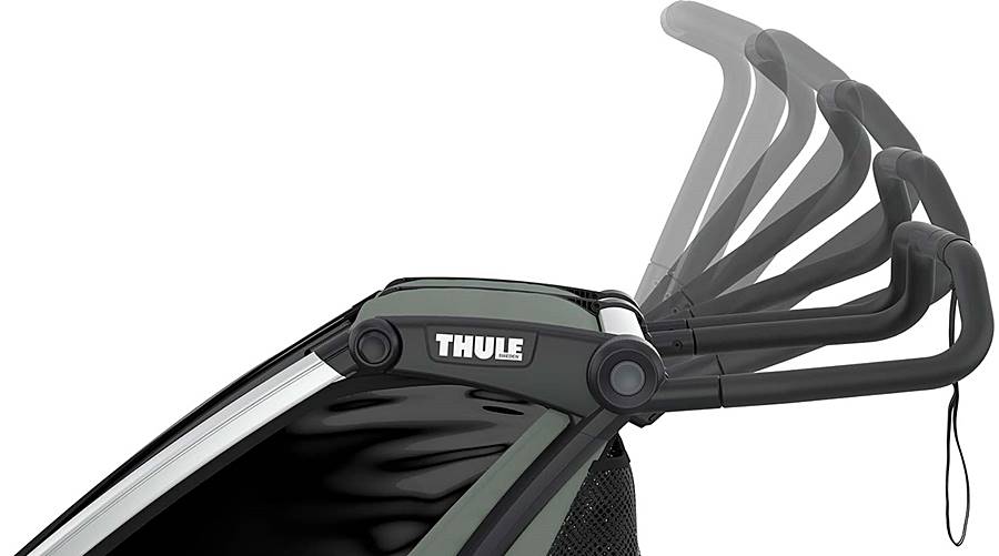 thule chariot lite 1 stufenlos verstellbarer schiebebuegel