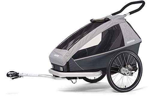 croozer unisex erwachsene keeke fahrradanhnger grau einheitsgre