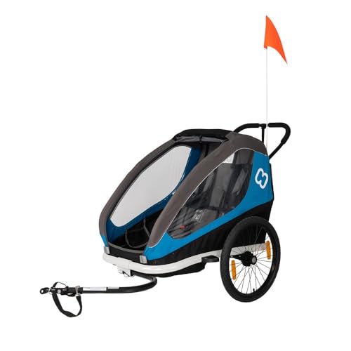 Hamax Unisex-Adult Traveller-Petrol Blue/Gray Trailer, One Size